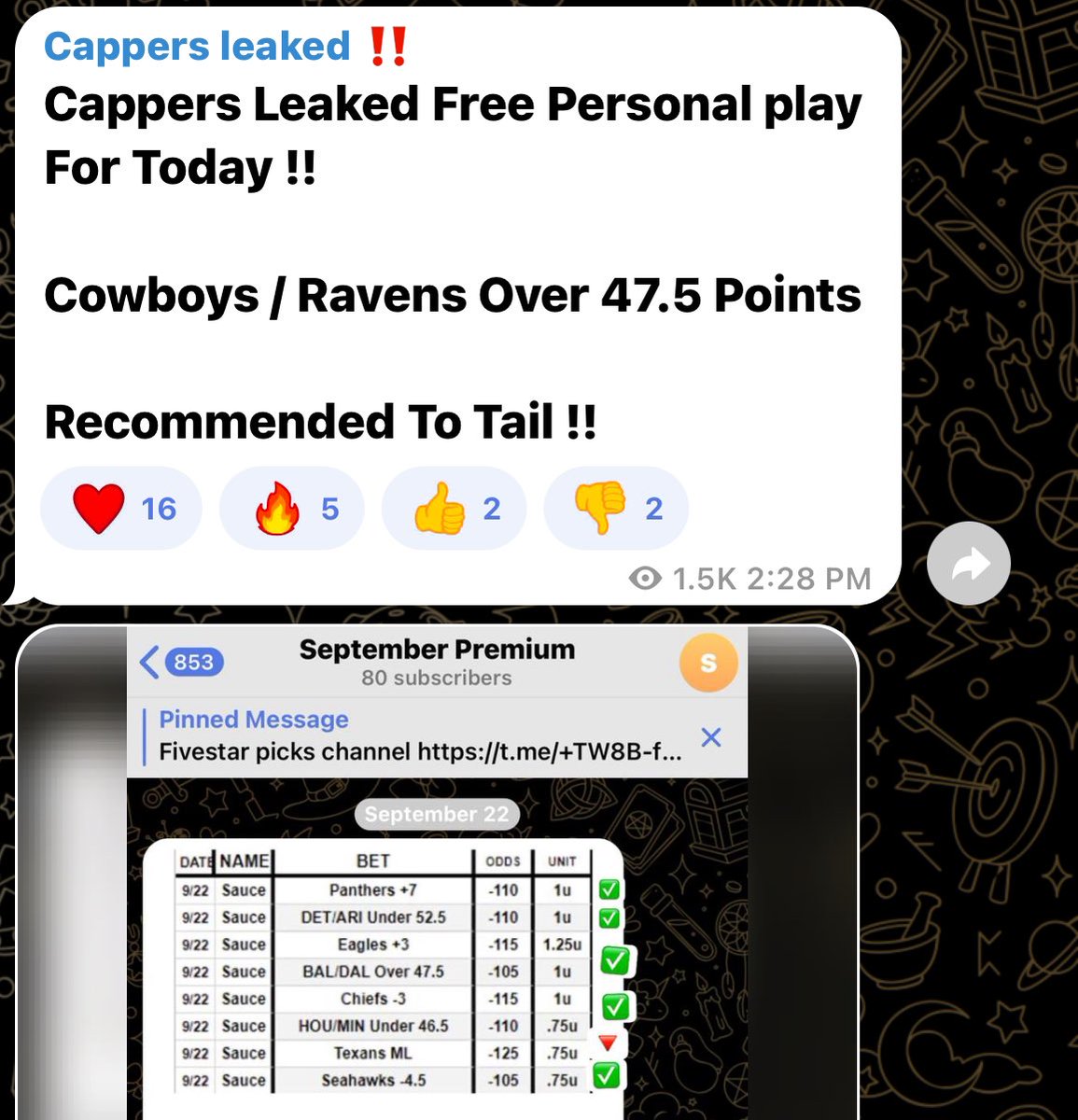 Easily Cashed the over on Cowboys/Ravens Yesterday 

I have another personal Play Ready like &amp; share this post to unlock 

#GamblingTwiiter #NFL
