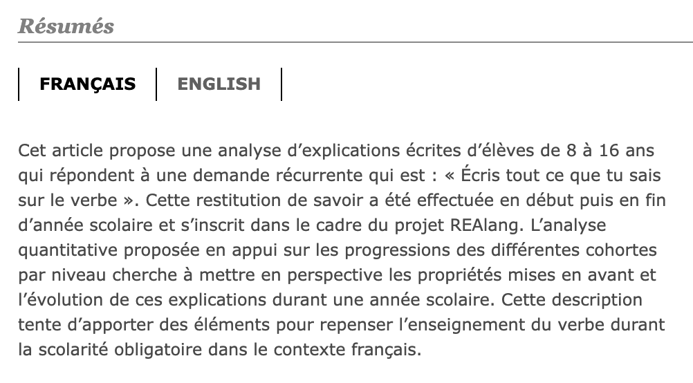 Lettres_edu_num's tweet photo. ✒️ #Grammaire | Tous niveaux

🔶 « Les explications écrites des élèves sur le #verbe : un regard sur les connaissances construites dans le cadre scolaire » (Pratiques n°201-202) : quels apports du projet REAlang pour repenser l’enseignement du verbe ?

👉 https://t.co/LTp834hlnw https://t.co/e9neH65PXQ