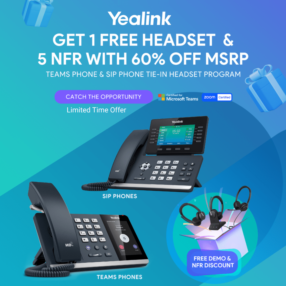 TeleDynamics_TX's tweet image. It’s time to take advantage of the latest @YealinkNews deals. Enhance your offerings with cutting-edge #headsets that integrate seamlessly with Teams Phone &amp;amp; SIP phone solutions. Don’t wait — register your deal today: hubs.li/Q02QPMlx0 🎯 

#IPPhones #UC #TechDeals