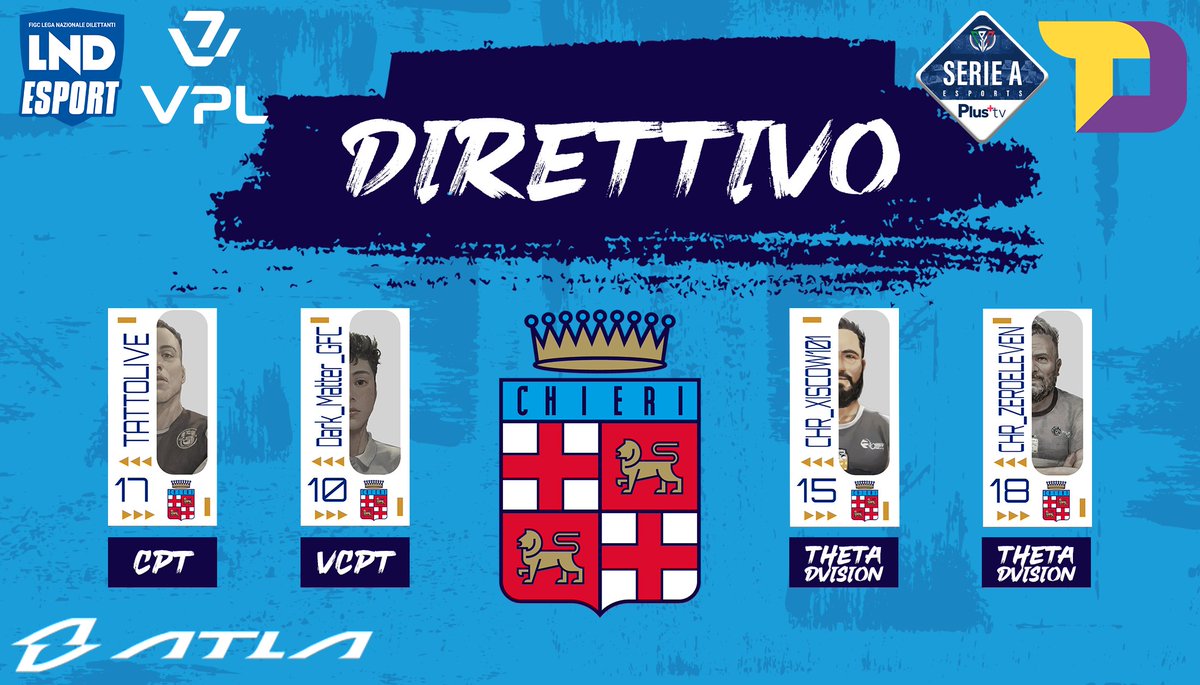 Theta Chieri (@thetachieri) on Twitter photo 📢ATTENZIONE📢
Presentazione della stagione FC25:
CPT: <a href="/tattolive17/">Tatto Unica Fede🦅</a>
VCPT: <a href="/Matteo88193539/">Dark_Matter_GFC</a>
Dirigenti Theta DVision:
<a href="/XiscoW101/">XiscoW101</a> <a href="/ZeroundiciI/">zeroEleven18</a>
Il più grande degli "in bocca al lupo" sperando che quest'anno ci porti divertimento e serenità durante le numerevoli serate assieme. 📢ATTENZIONE📢
Presentazione della stagione FC25:
CPT: <a href="/tattolive17/">Tatto Unica Fede🦅</a>
VCPT: <a href="/Matteo88193539/">Dark_Matter_GFC</a>
Dirigenti Theta DVision:
<a href="/XiscoW101/">XiscoW101</a> <a href="/ZeroundiciI/">zeroEleven18</a>
Il più grande degli "in bocca al lupo" sperando che quest'anno ci porti divertimento e serenità durante le numerevoli serate assieme.