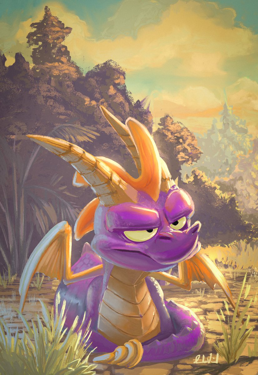 Feeves's tweet image. Painted a Spyro loaf!