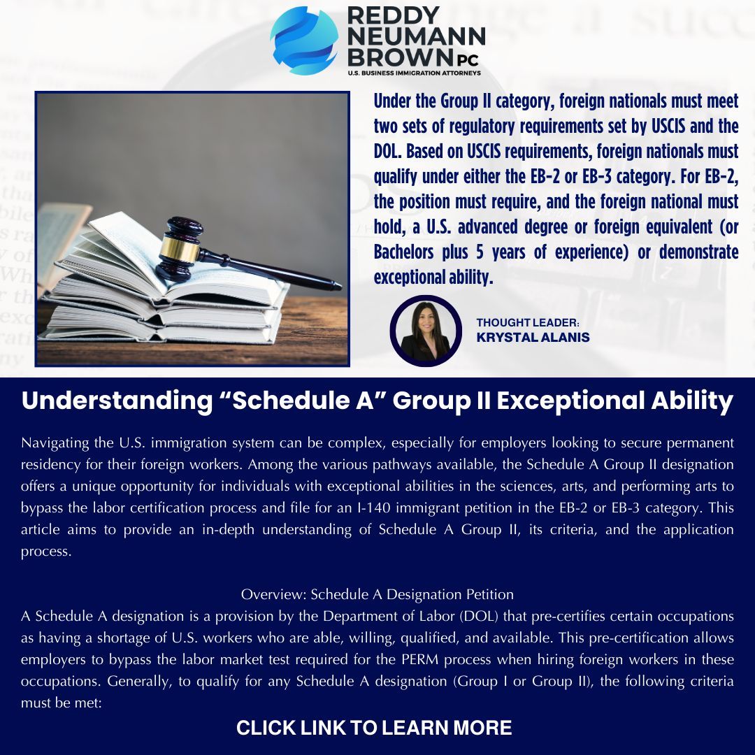 rnlawgroup's tweet photo. Tune In With Partner, Krystal Alanis, As She Goes Over Understanding “Schedule A” Group II Exceptional Ability
Read More: https://t.co/1RIuop7YD8
#Visa #Greencard #Immigration #EmploymentBase #ScheduleA https://t.co/MUO225m2nQ