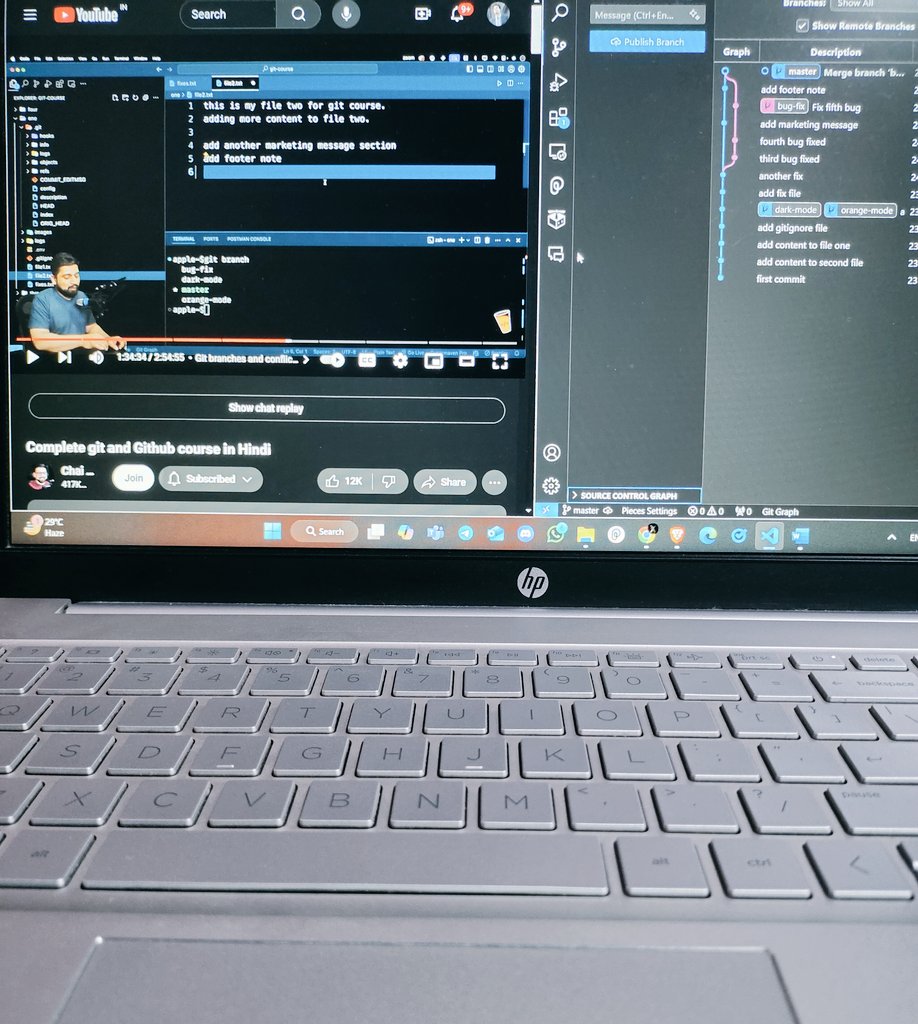 jingo__bingo's tweet image. Studying git and github from @Hiteshdotcom #ChaiaurCode
Probably one of the easiest, smoothest explanations of this stuff