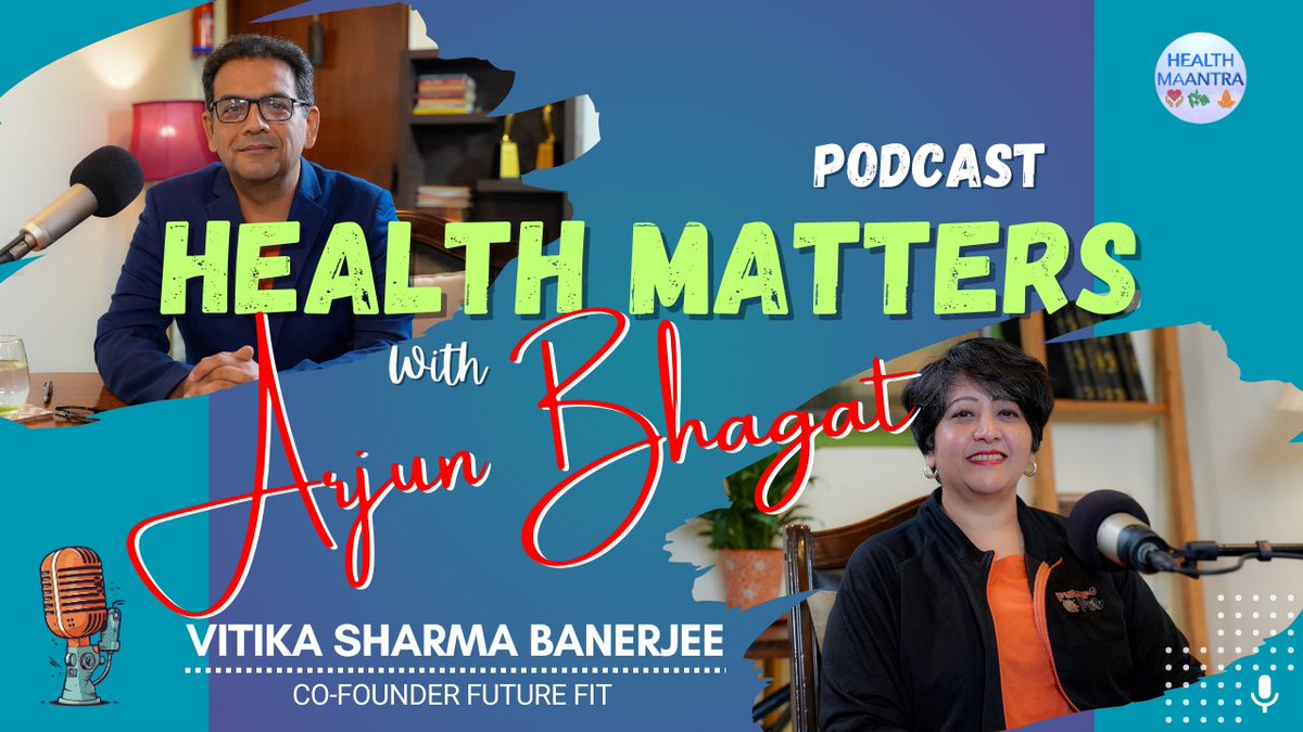 HMaantra's tweet photo. Please watch the full podcast on Our YouTube Channel @healthmaantra 
https://t.co/uDE7rIvdlN

Health Matters with Arjun Bhagat 
Guest: Vitika Sharma Banerjee
CO-FOUNDER &amp; DIRECTOR FUTURE FIT  

#futurefit #healthpodcast #WellnessJourney  #fitnesscommunity #HealthyLiving https://t.co/HcYKGK0zFz