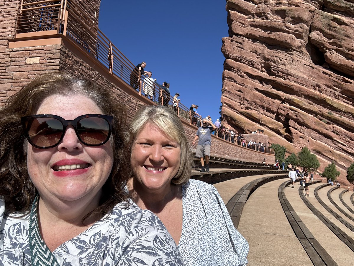beckyleecrumley's tweet photo. So excited to be at Red Rocks to see @coleswindell and crew! This is such an epic venue and a huge milestone! Lots of memories being made❣️@Kimberly511 @chris_marquart @ClintMayMusic https://t.co/diJUPe43dn