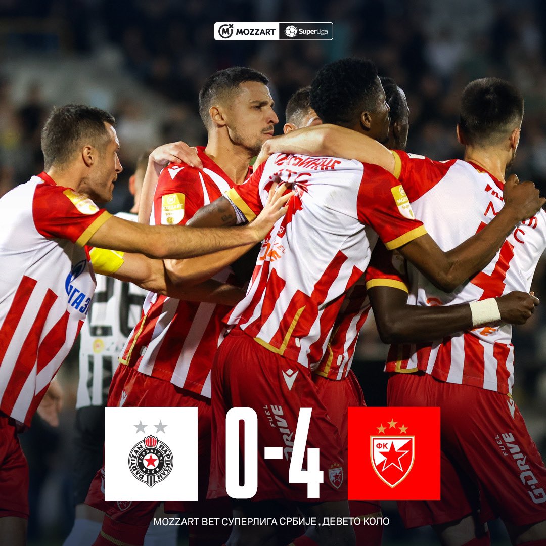 MAESTRALNO VEČE NAŠE FUDBALSKE ČETE! ⚡️

Pregažen je večiti rival, i to na njihovom terenu, rezultatom 0-4, za najubedljiviju pobedu!

Pored trostrukog strelca Endiajea, pogodak je upisao i Silas! 🔴⚪️

Svuda grmi okolo! ⚡️

#fkcz