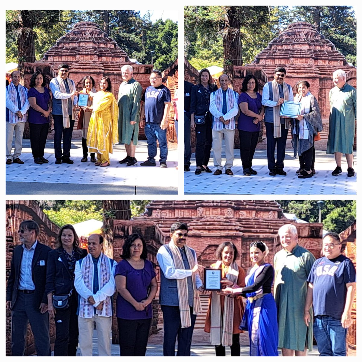 CGISFO's tweet photo. Consul General Dr K. Srikar Reddy and Deputy Consul General Mr Rakesh Adlakha participated in the Purab Fest organized in the Memorial Park in Cupertino by the Bhubaneshwar-Cupertino Sister City organization on September 21, 2024. Hon’ble Mayor Sheila Mohan @CityofCupertino, council members, elected representatives of Cupertino, members of the Indian Community, and friends of India also attended the event. The rich culture and heritage of the eastern states of India- Odisha, West Bengal, Assam, Manipur, and Tripura were showcased at the event. Over 25 Stalls displayed garments, handicrafts, and cuisine from East India. Cultural performances, both traditional (Odissi) and fusion, were presented. Also, a fashion show was held to promote the textiles of eastern India. Singer Swayam Padhi @swayammusic enthralled the audience with his performances. Consul General Reddy and Mayor Mohan appreciated the organizing team led by Mahesh Pakala @mpakala Reena Patnaik Rao and emphasized the importance of cultural exchange and collaboration between India and the US
@MEAIndia @IndianEmbassyUS @IndianDiplomacy @diaspora_india @iccr_hq