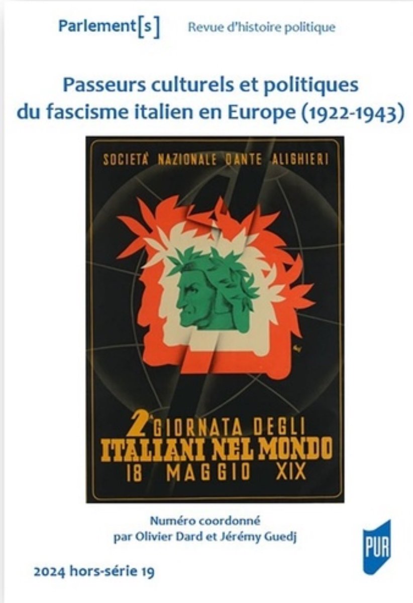« Passeurs culturels et politiques du fascisme italien en Europe »
Le nouveau numéro Hors-série de la revue Parlement[s] dir. par Olivier Dard et <a href="/guedjeremy/">Jérémy Guedj</a> vient d’être mis en ligne sur <a href="/Cairninfo/">Cairn.info</a> 

➡️ Bonne lecture sur shs.cairn.info/revue-parlemen…