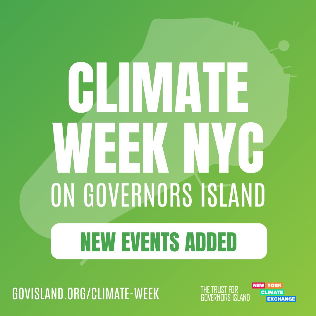 It's officially #ClimateWeekNYC! No matter what you’re interested in–education, art, slow fashion, bus electrification, green collar jobs, insect ecology, environmental justice, tech, and more–we’ve got an event for you. Full calendar &amp; visitor info at govisland.org/climate-week.