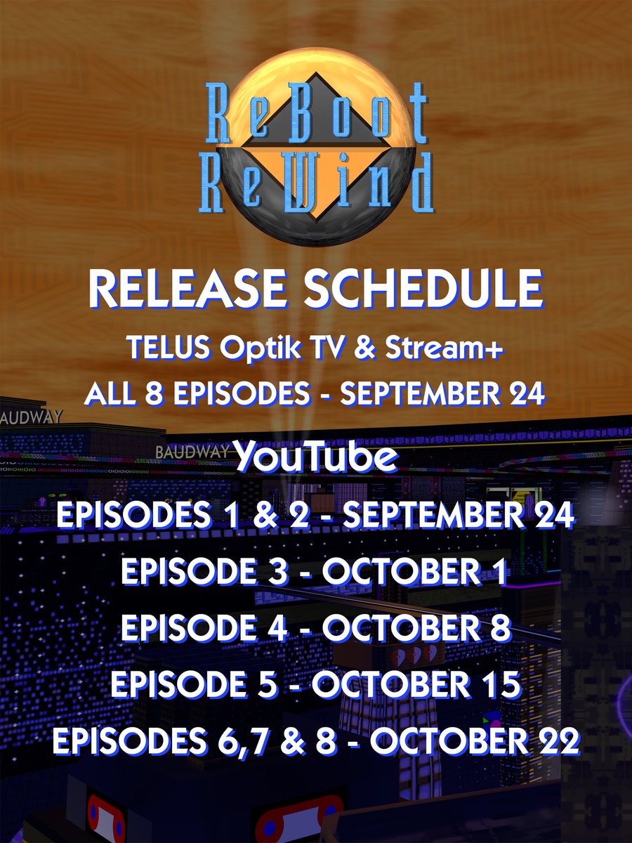 ReBootReWind's tweet photo. Our episodes drop at midnight pacific time!
Please screenshot this graphic to keep and share around: https://t.co/IR4ffSX3z6