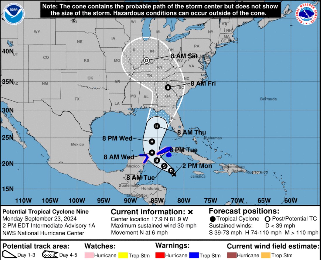 MDCPS's tweet image. .@MDCPS  is working with Miami-Dade County’s Department of Emergency Management (DEM) and the National Weather Service (NWS), monitoring the latest information regarding the development of Potential Tropical Cyclone Nine.  We urge families to be storm-ready by visiting