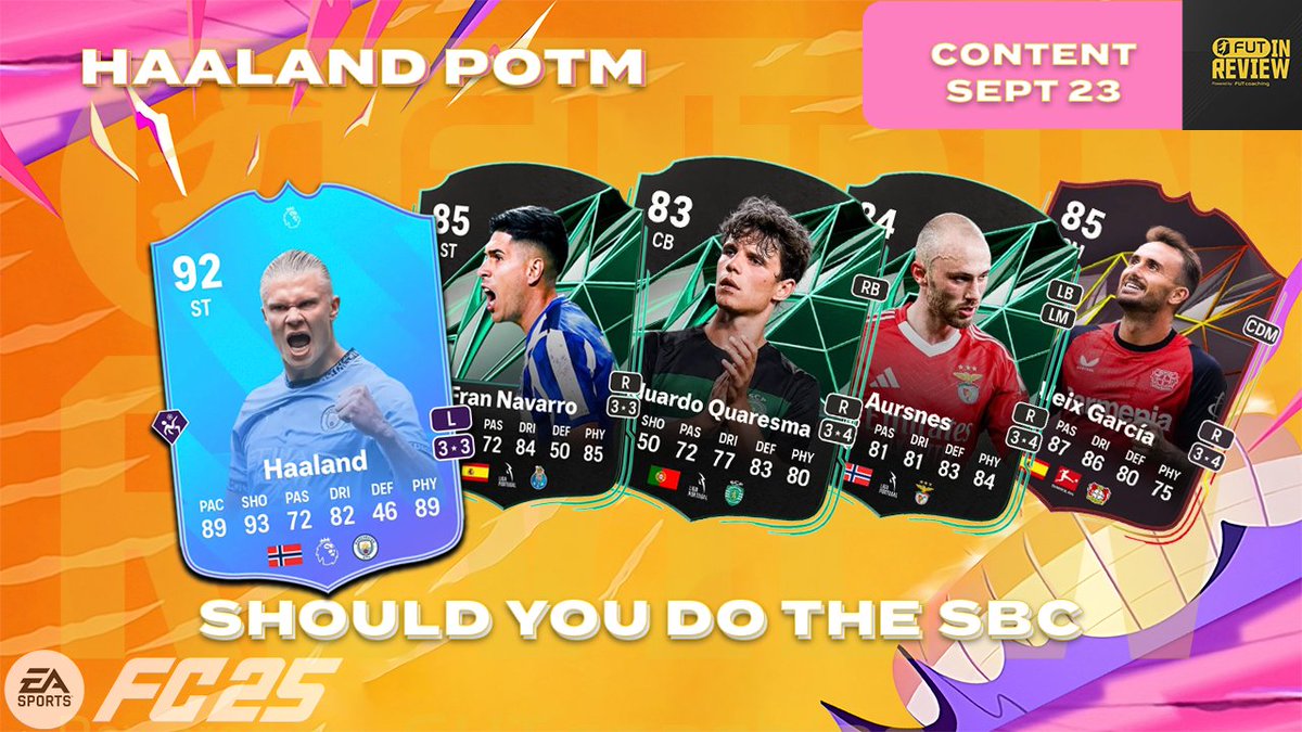Should you do #haaland #POTM !? And which SBC do you NOT want to miss?! #FC25 

Find out here:
YouTube: youtu.be/h_JhBPXygwk
Spotify: open.spotify.com/show/3a9fw2U0i…
Apple: podcasts.apple.com/nl/podcast/fut…