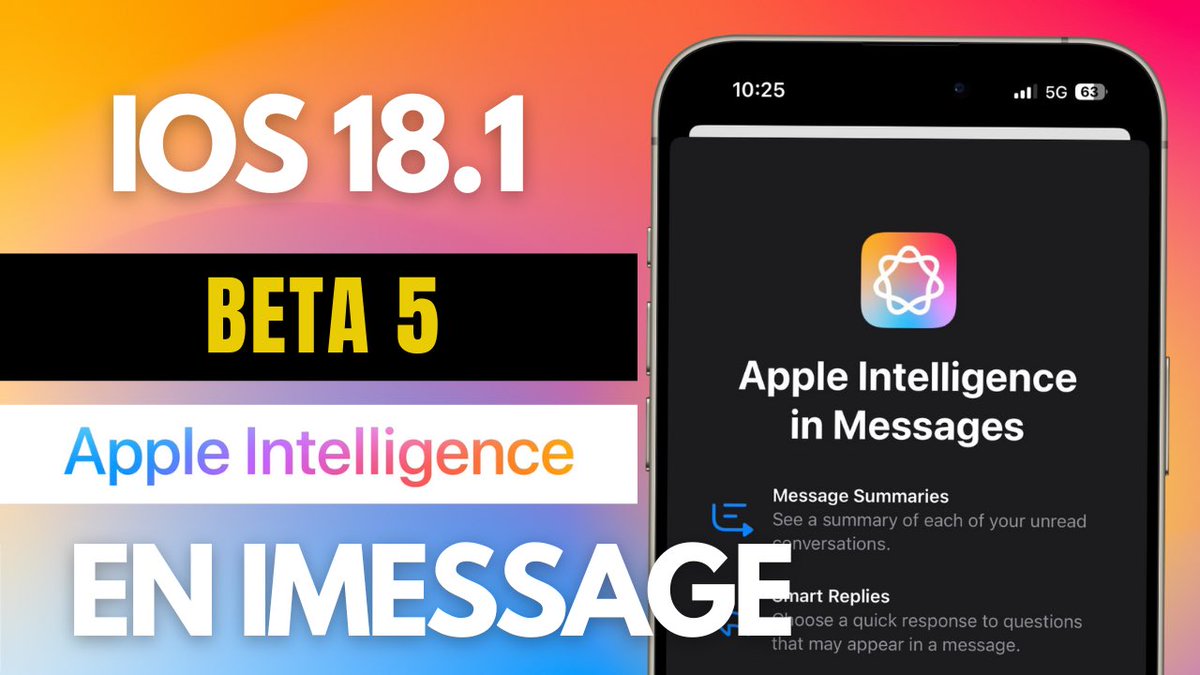 jeff_umanzor's tweet photo. iOS 18.1 Beta 5 novedades✨
✅Mejoras en Apple Intelligence
✅Nueva alerta de Apple Intelligence
✅Nuevos accesos para el CC
✅Restablecer CC
🔥Video aquí🔥
https://t.co/848MGPDxwY
Suscribe & Comparte
#iOS181 #iOS18 #ios181beta5 https://t.co/RnbyPmPOBl
