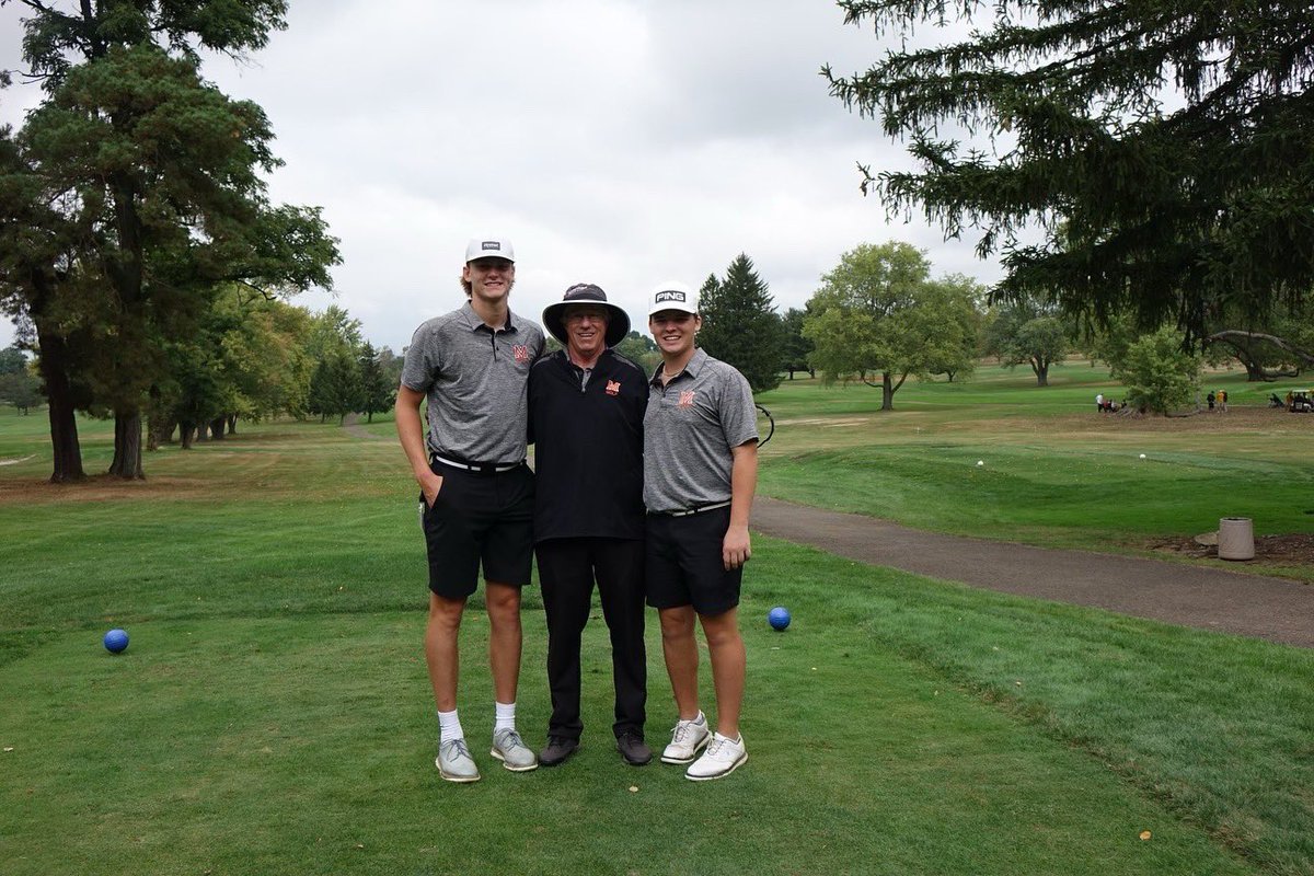 MarlingtonHS's tweet photo. Garrett Dillon earned co-medalist honors at sectionals today at Elms with a score of 74.  Sam Yoder also delivered a strong performance with a 77, securing his advancement to districts.. https://t.co/YsmlWBOBQp