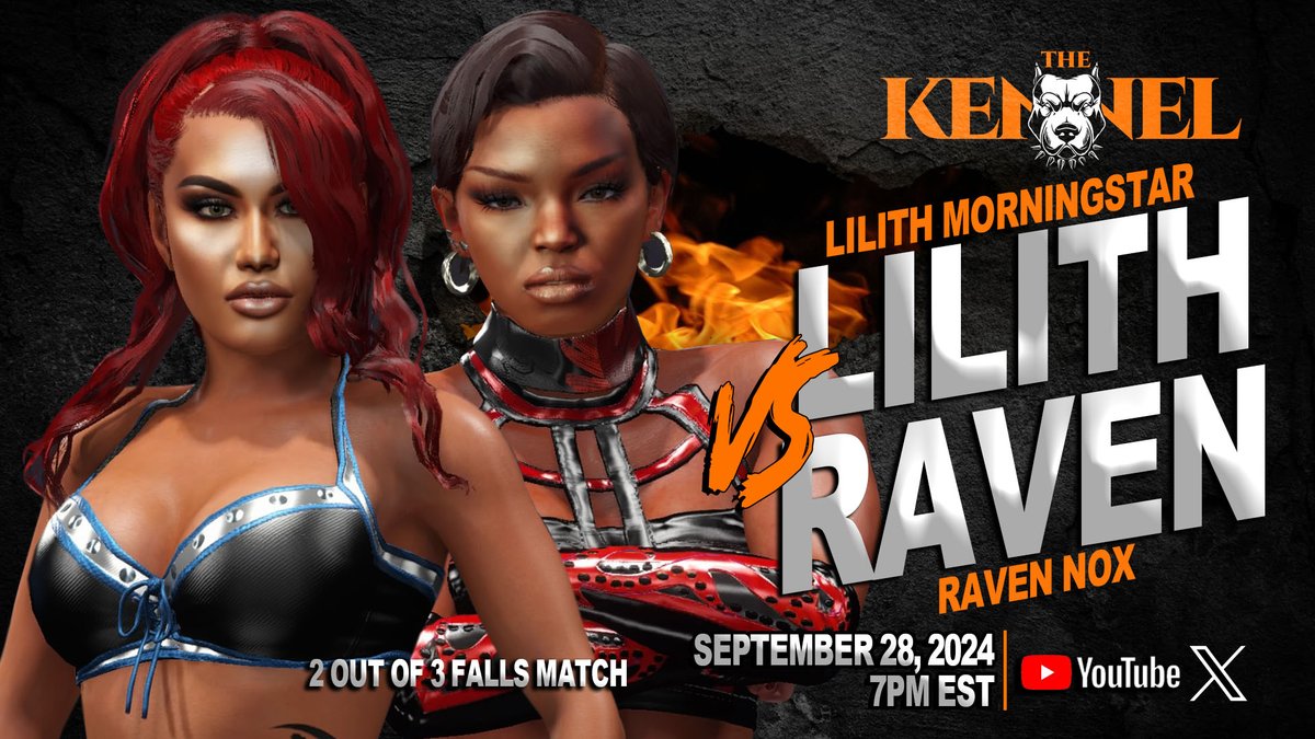 BREAKING: This Saturday September 28th 2024 at <a href="/thekennel101/">The Kennel</a>,  <a href="/CWA_Rebel24/">Rebel</a>'s own Lilith Morningstar makes her debut as she goes one on one with Nubian Queens' own Raven "1Punch" Nox in a 2 Out Of 3 Falls Match. Who will come out victorious? Find out this weekend. #ICWT
