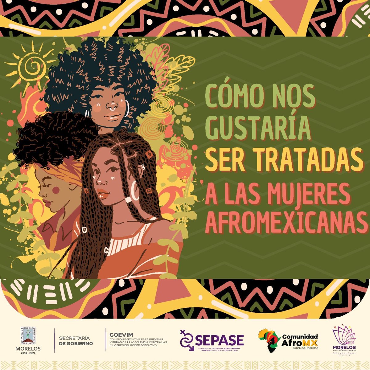 RTvMorelos's tweet photo. En el Ejecutivo del Estado reconocemos y visibilizamos el pleno ejercicio de los derechos económicos, sociales, culturales, civiles y políticos de las personas afrodescendientes, así como su participación plena y libre de violencia en la sociedad.

#MorelosAfrodescendiente https://t.co/PSKsVjGfKG