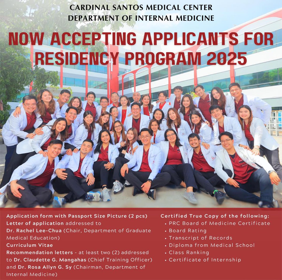 CardinalSantos's tweet photo. #AtCardinalWeCare #CSMCcares #YouAreFamily #ResidencyTraining #MedicalEducation #HealthcareExcellence #ResidencyProgram #CaringCardinalDoctor #CSMCTraining https://t.co/BvBm6odP4h