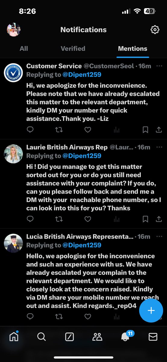 Dipen1259's tweet photo. @British_Airways Again so pathetic that now your employees wants me to follow them back so that they can look in to the matter. Bravo 👏 
- if you have even a little bit of respect for your customers then solve the escalated situation first. https://t.co/YuCSDKvRbt