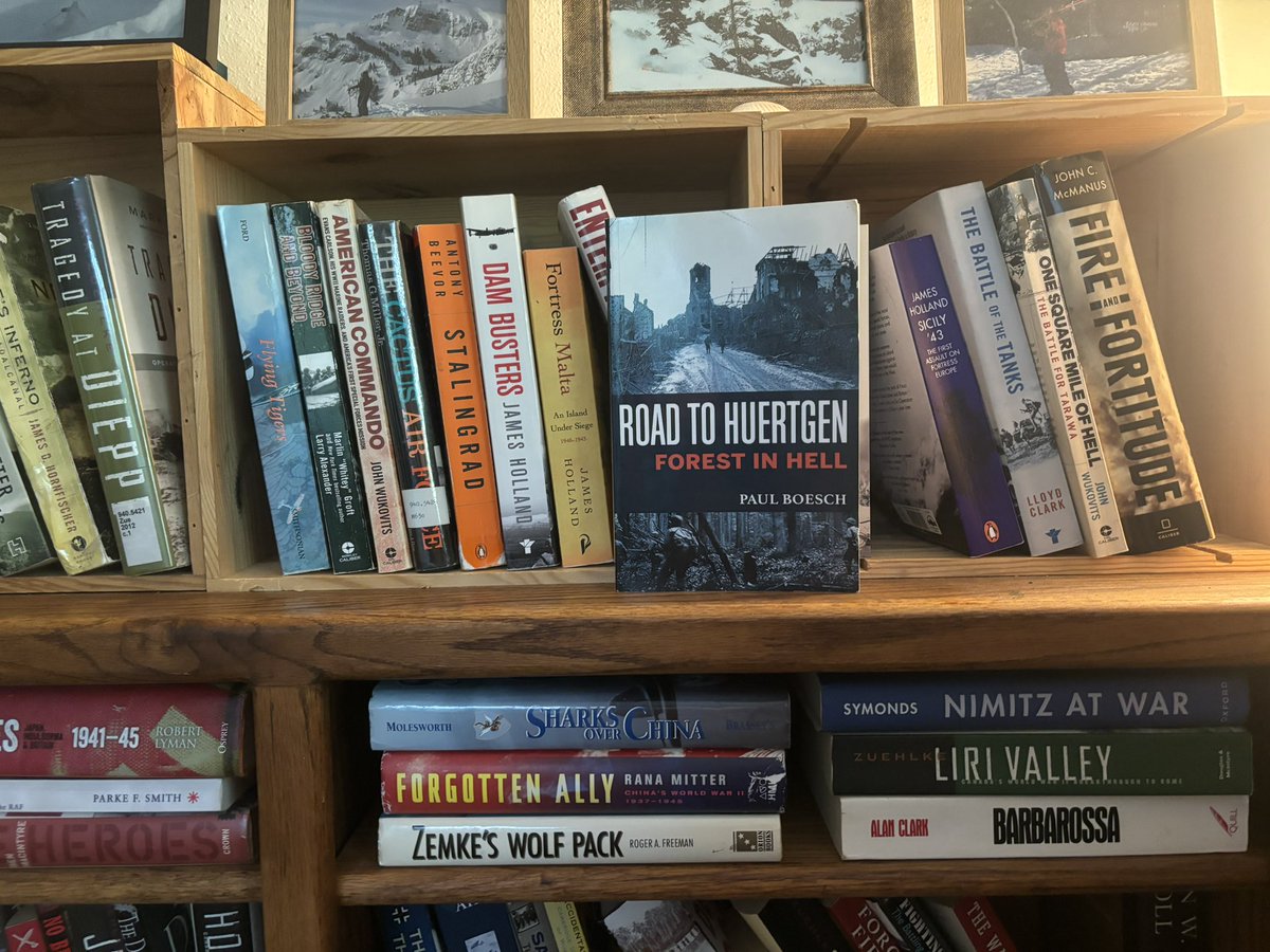 todd_kehoe's tweet photo. Fantastic classic 1962 memoir I just finished on the Huertgen Forest campaign.  Something any @WeHaveWaysPod would enjoy.  @James1940, I’m sure you have read it, since your recommendations are on my bookshelf along with your books.  Definite read for a #WeHaveWays fan. https://t.co/RIkhVj23WT