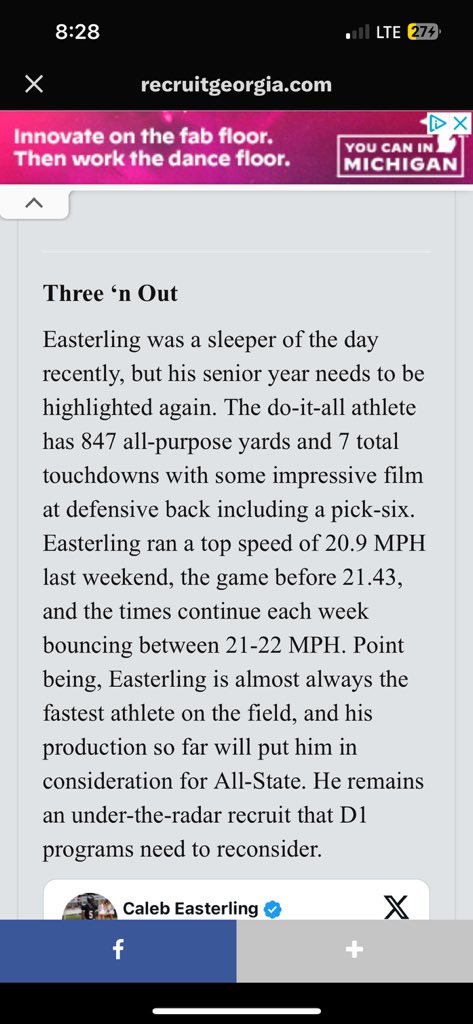 Caleb Easterling tweet media