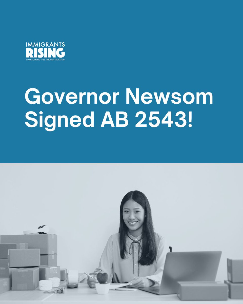 The passing of #AB2543 is a huge win for economic justice, and we are proud to have advocated for this critical bill!

This legislation will provide vital support to all small business owners.

Thank you to our partners, advocates, and lawmakers for making this happen!