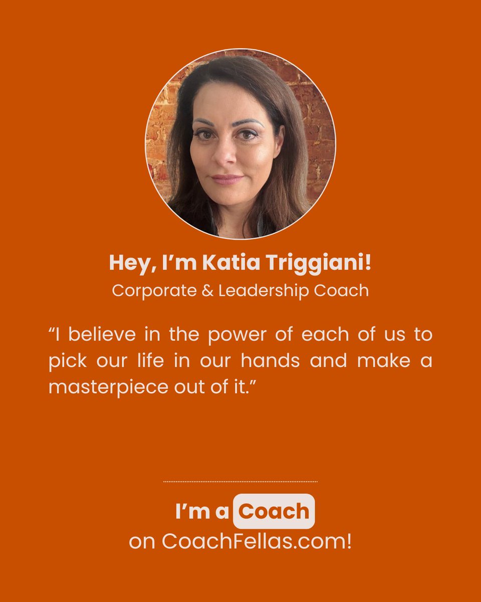 coachfellas_com's tweet photo. 🌟Coach Intro🌟 Meet Katia, an ICF credentialed PCC coach who believe in the power of each of us to pick our life in our hands and make a masterpiece out of it. 

Speak with Katia on CoachFellas ➡️ https://t.co/rn8q9j6Twj https://t.co/OZRXoewmsb