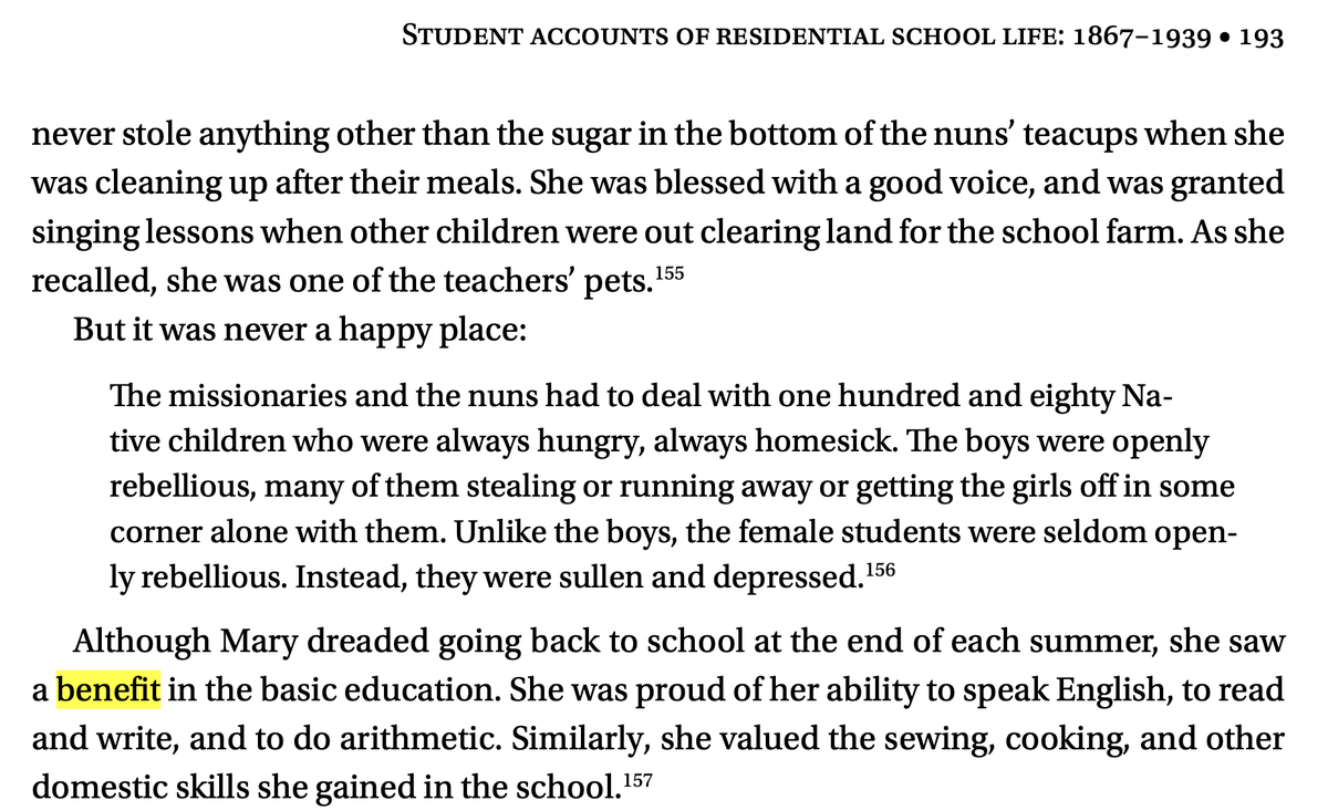 TRCTruth's tweet photo. Indian Residential Schools (IRS) in Canada:

The Truth and Reconciliation Report is not scholarly or objective.

But it does occasionally admit that education was beneficial for the students. https://t.co/NBftJ8VwoR