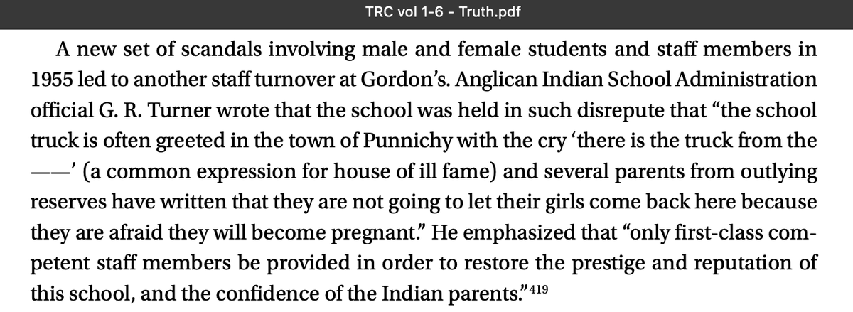 TRCTruth's tweet photo. Indian Residential Schools (IRS) in Canada:  

The Truth and Reconciliation Report is not scholarly or objective.

Though loaded with complaints, this is the worst is gets (see image).

Illegitimate newborn babies immolated by the school furnace is not mentioned. https://t.co/ha0uLUCNJ5