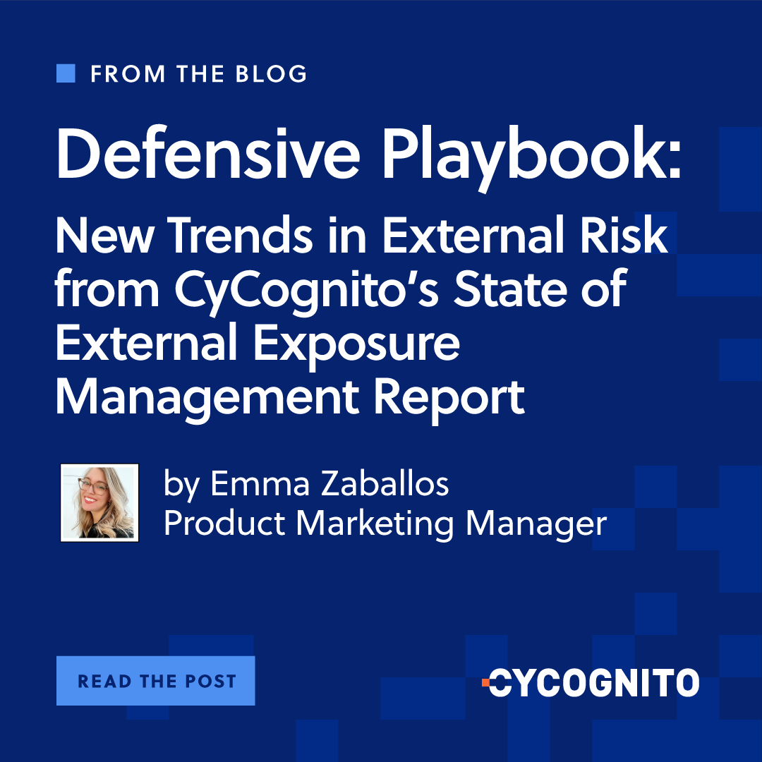 CyCognito's tweet photo. Haven't had a chance to read our 2024 State of External #ExposureManagement Report yet? Drawing on 39M+ anonymized data points from Fortune 500 companies, the report provides insights for organizations to manage their attack surfaces effectively. https://t.co/1sqsRSTj6M https://t.co/3r39TgOwVf