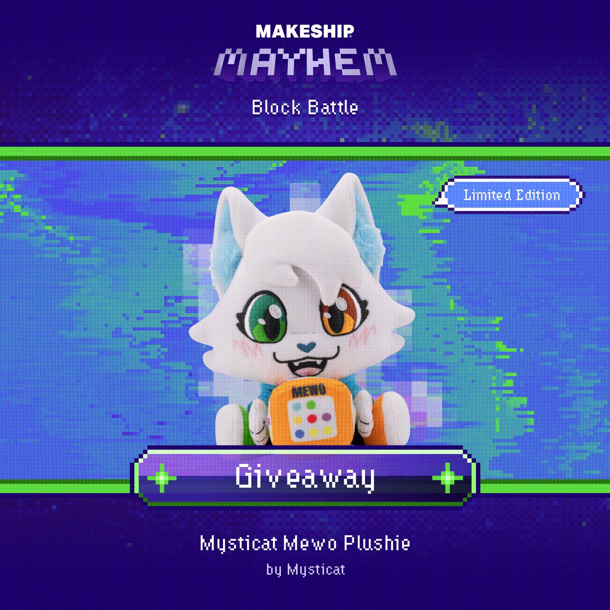 mysticatMEWO's tweet photo. It’s giveaway time! We’re giving away 2 Mysticat Mewo Plushies!

Here's how to enter:         
1. Follow @makeship &amp; @mysticatMEWO 
2. Retweet this post            

Giveaway ends September 25. Winners will be randomly selected and contacted by @makeship. Good luck! https://t.co/I4KJqWUaUK