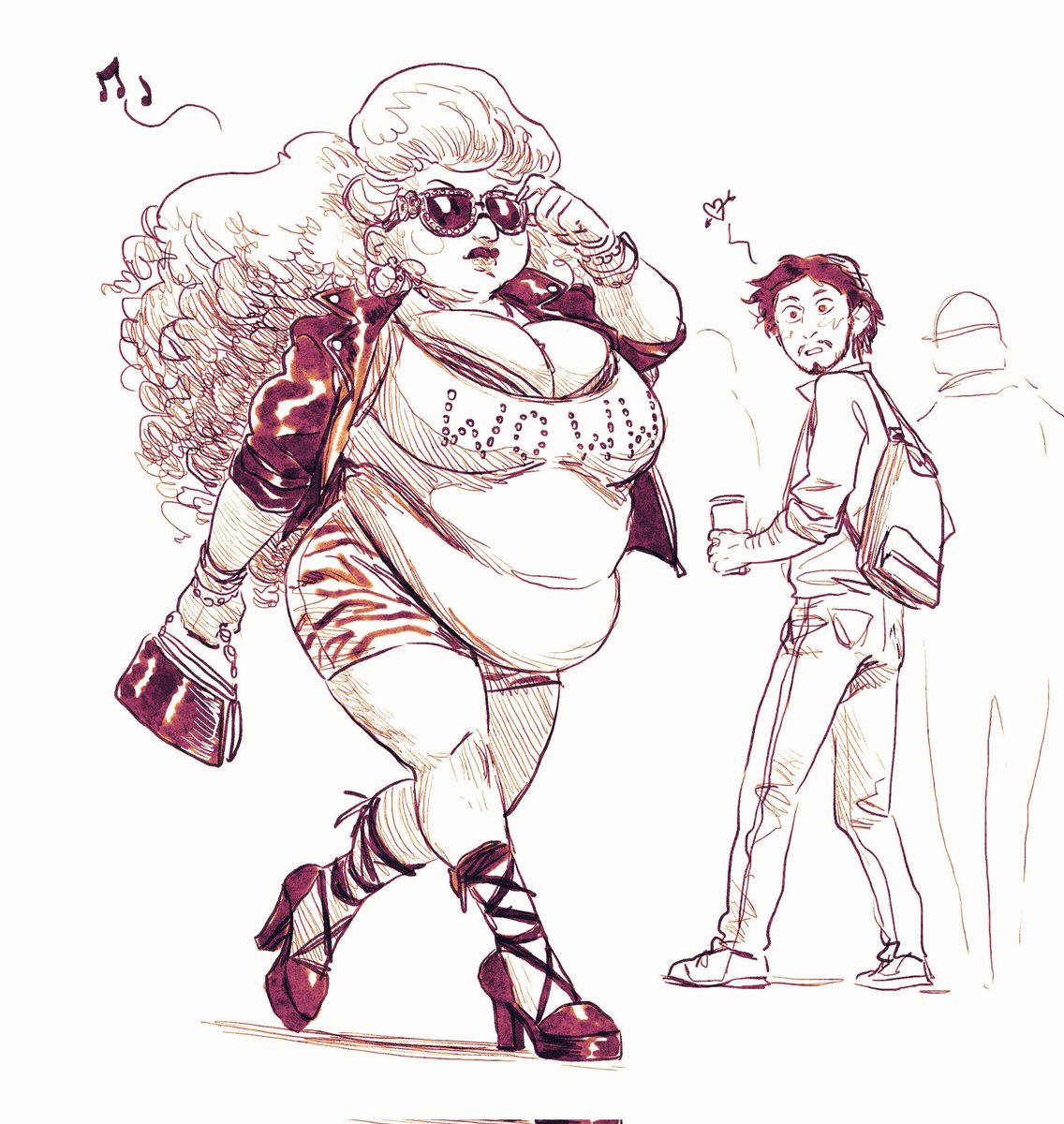 Meanwhile i finally came to draw  s woww tittybang bc i love herrrrrr 😍😍😍😍😍 #sptwt #sheilabroflovski