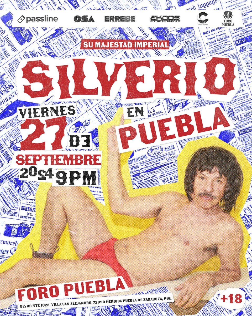 Aborígenes de #Puebla están listos para mi llegada? Boletos a la venta en <a href="/PasslineMexico/">Passline Mx</a> passline.com/eventos/silver…
#Silverio #Sumajestadimperialsilverio