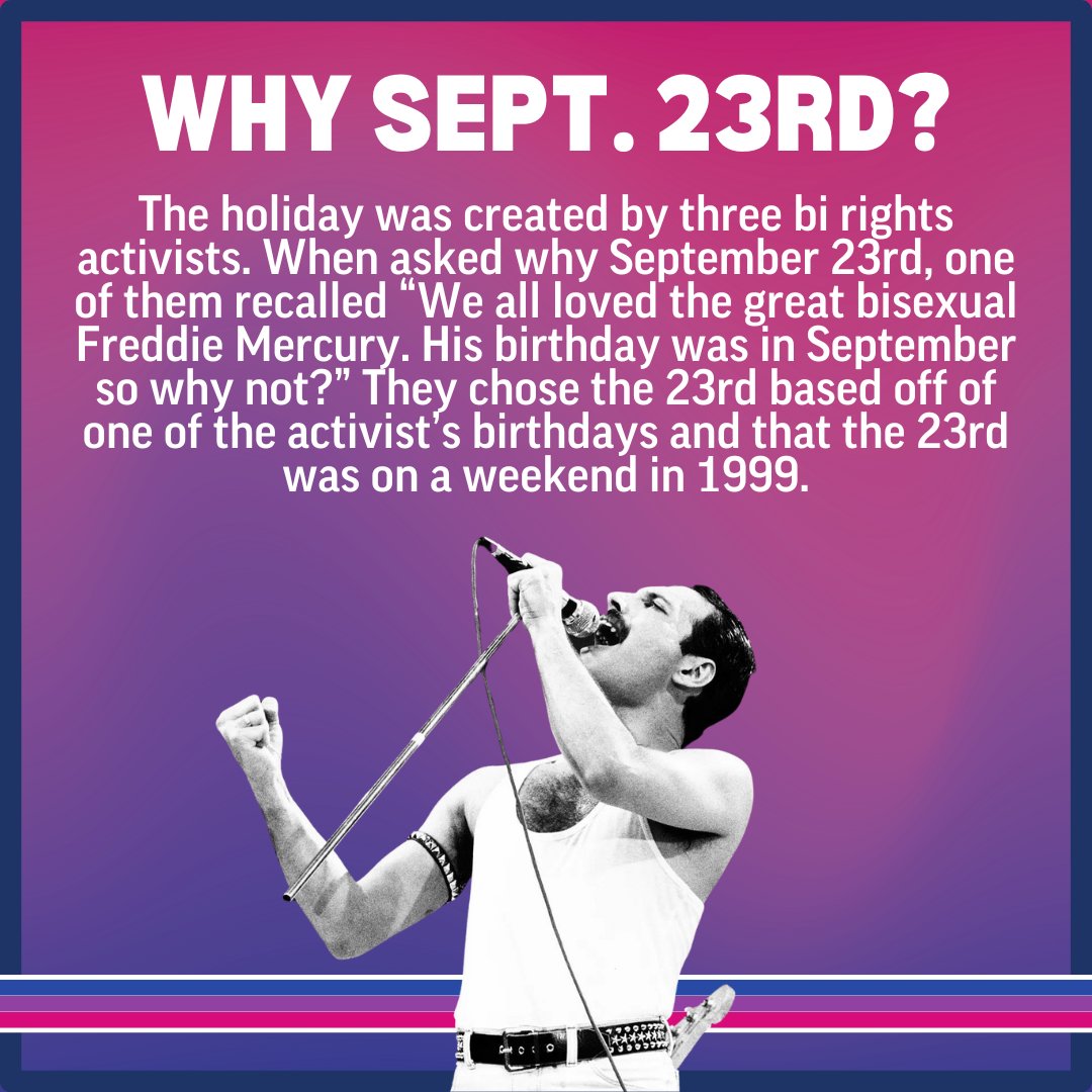 SouthernEqual's tweet photo. 🩷💜💙 Happy Celebrate Bisexuality Day! Did you know these three facts about the creation of today's holiday? How do you show your pride and uplift your bisexual community members?

#bisexual #biday #bisexualpride #lovewins https://t.co/EcHchSR6tw
