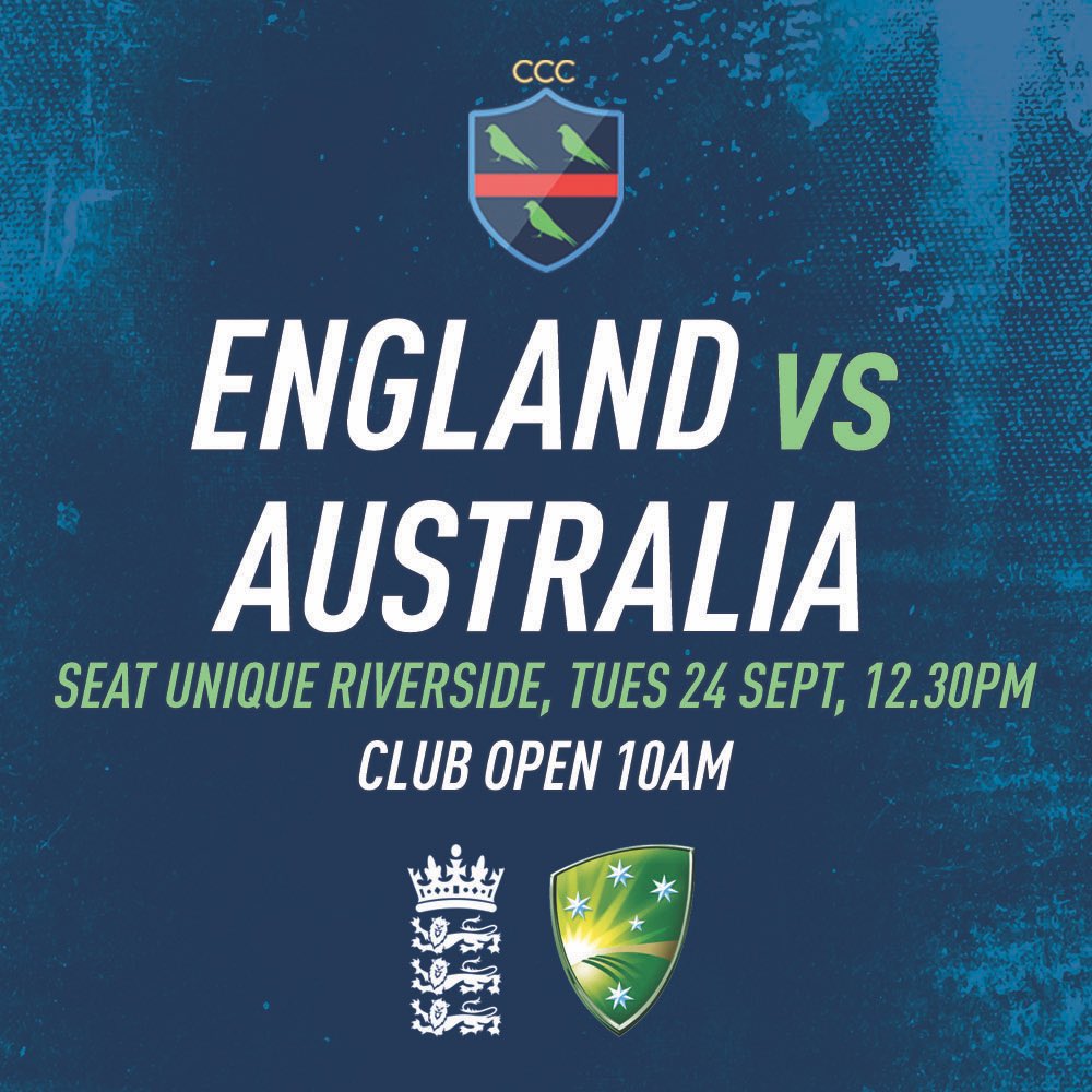 Chester-le-Street CC (@clscricketclub) on Twitter photo ๐ Heading to ๐ด๓ ง๓ ข๓ ฅ๓ ฎ๓ ง๓ ฟ v ๐ฆ๐บ tomorrow?
๐ป We are open from 10am until 10.30pm! Swing by before, during or after - we are just a ten minute walk from the ground.
๐บ If you arenโt headed for the ground then watch the action unfold in the comfort of our cosy club!
๐ด๓ ง๓ ข๓ ฅ๓ ฎ๓ ง๓ ฟ Come on England! ๐ Heading to ๐ด๓ ง๓ ข๓ ฅ๓ ฎ๓ ง๓ ฟ v ๐ฆ๐บ tomorrow?
๐ป We are open from 10am until 10.30pm! Swing by before, during or after - we are just a ten minute walk from the ground.
๐บ If you arenโt headed for the ground then watch the action unfold in the comfort of our cosy club!
๐ด๓ ง๓ ข๓ ฅ๓ ฎ๓ ง๓ ฟ Come on England!