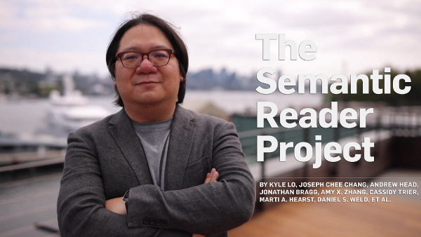 .@JosephCC (@Allen_AI), co-author of "The Semantic Reader Project" (bit.ly/3XAKvl1), demonstrates an intelligent interface for research papers in an original video, bit.ly/47El5rp