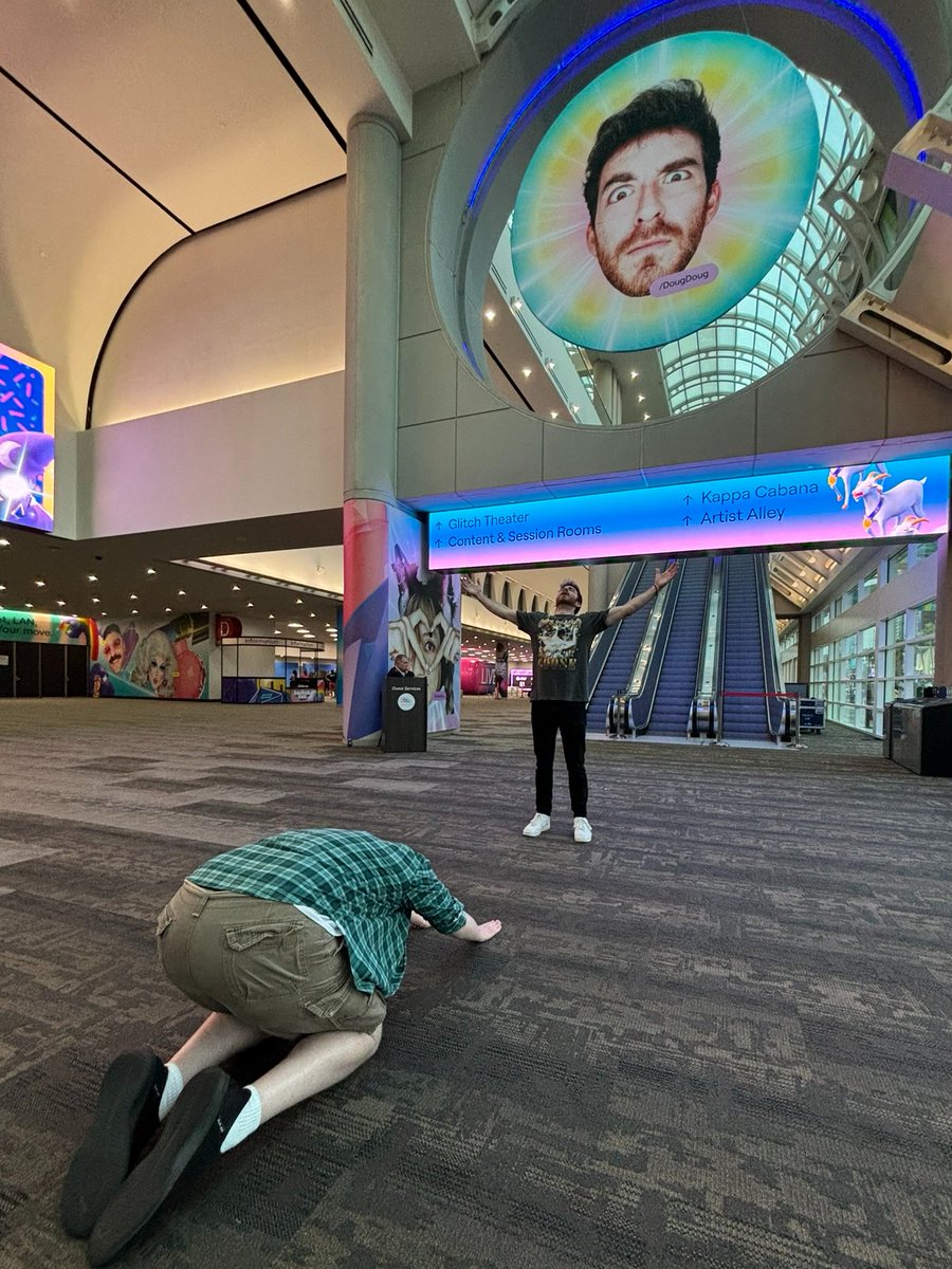 DougDougFood's tweet photo. Thus saith the God of TwitchCon:
Whosoever chats and believeth not in the Doug, let them be cast into the void.
For the ban hammer is swift, and the doubters shall not dwell among the faithful. https://t.co/A7SDVHFVO6