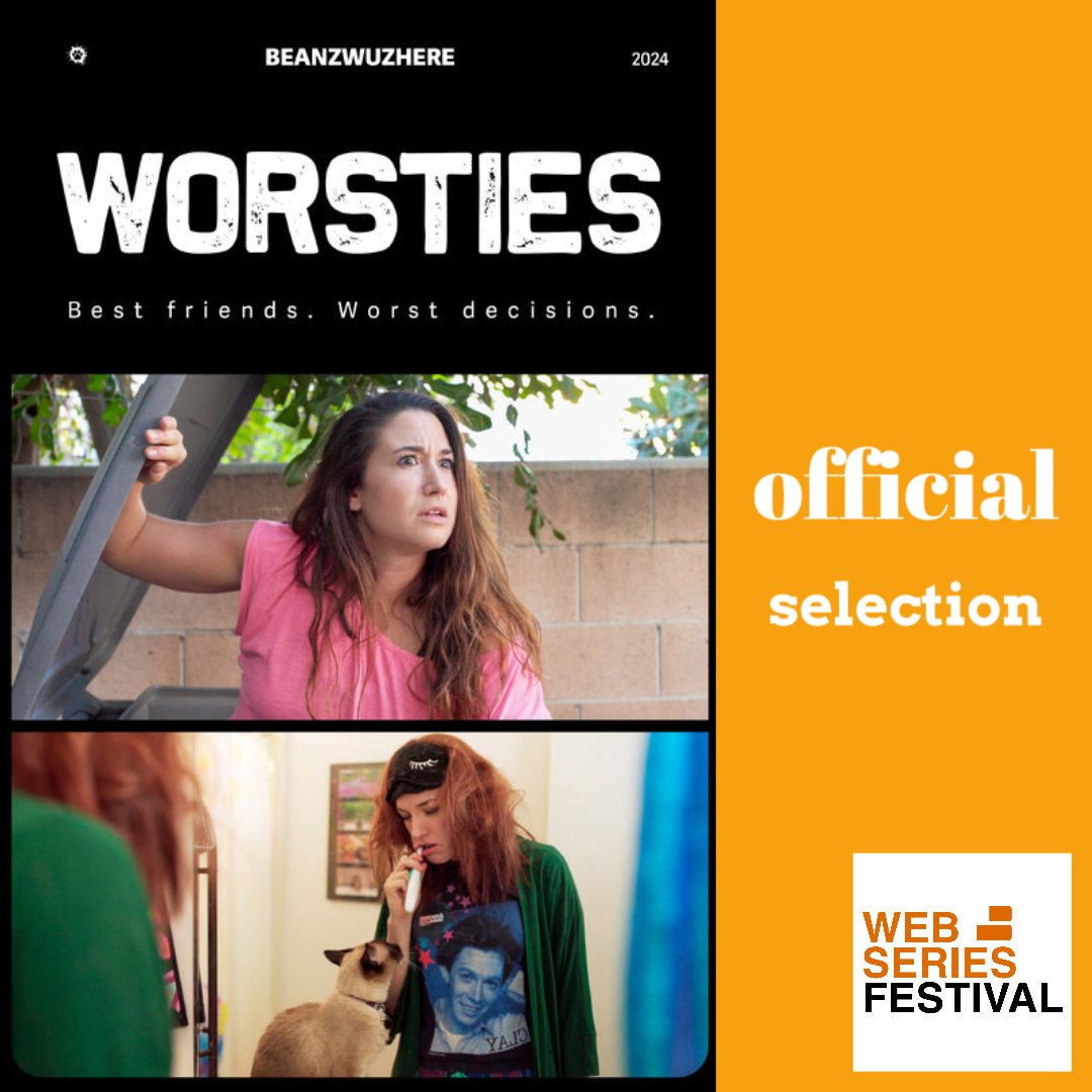 Excited to share that #Worsties has been chosen as an official selection at webseriesfestival.com! 🎬 Can't wait #OfficialSelection #WebSeriesFestival #IndieFilmmaking #SupportIndieFilm 🎥✨
