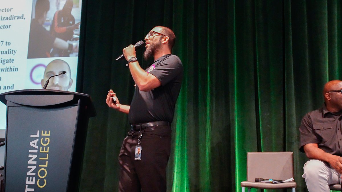 YAAACE_si's tweet photo. Last week, Devon Jones, @DrEizadirad, and David Mitchell, along with our frontline staff, participated in the SafeTO #ViolencePrevention Symposium hosted by the @CityofToronto! We highlighted the impactful programs at #YAAACE & our dedication to building safer communities! 💪✨ https://t.co/RmKR8ddmvF