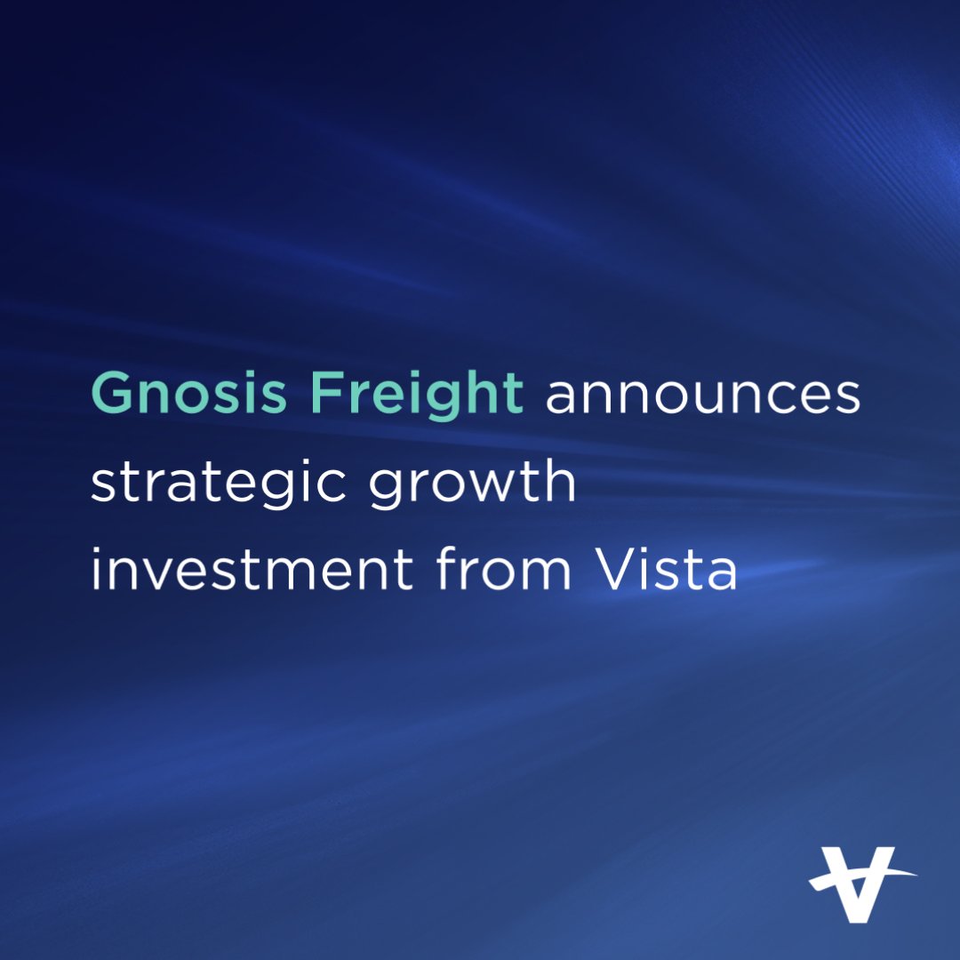 We’re proud to announce our investment in <a href="/GnosisFreight/">Gnosis Freight</a>, a leading provider of supply chain visibility and execution software designed to manage the full lifecycle of the shipping container. Learn more: businesswire.com/news/home/2024… #VistaUpdates #Endeavor
