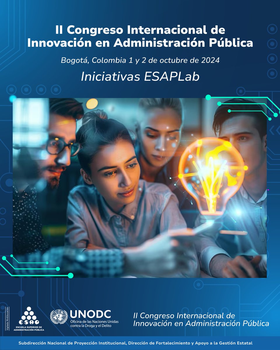 ESAPOficial's tweet photo. El Laboratorio de Innovación de la ESAP, #ESAPLab, presenta algunas de sus iniciativas que también estarán presentes en el II Congreso Internacional de Innovación en Administración Pública.
Información e inscripciones aquí: https://t.co/mJpItZX5Vd https://t.co/UNNOIy05sO