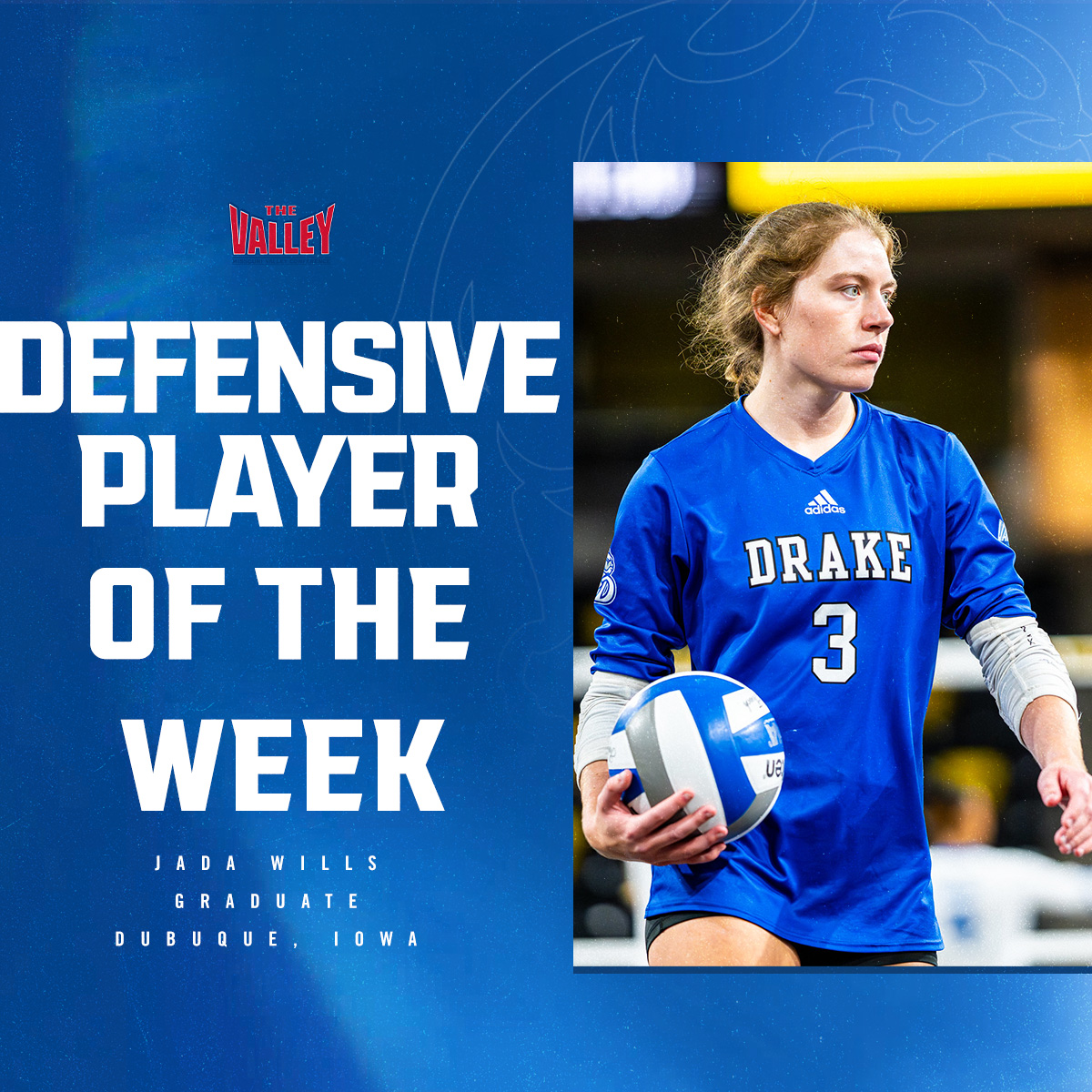 𝙏𝙬𝙞𝙘𝙚 𝙖𝙨 𝙣𝙞𝙘𝙚 ✌️

🏐 Macy Daufeldt, MVC Player of the Week
🏐 Jada Wills, MVC Defensive Player of the Week

📰➡️ godrakebulldogs.com/news/2024/9/23…

#DSMHometownTeam