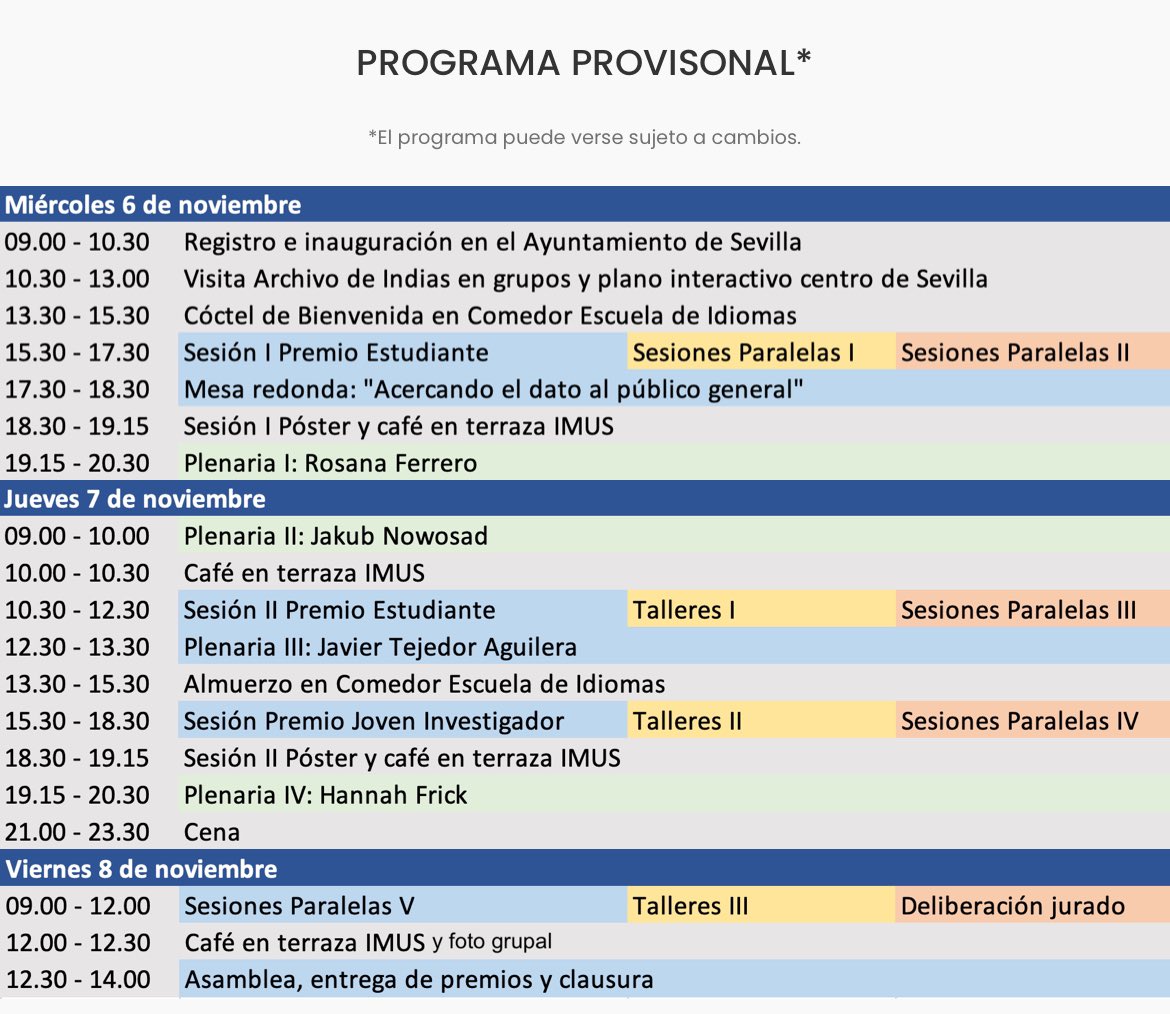 _SevillaR's tweet photo. ¡Hola!
El 25 de septiembre (¡pasado mañana!) finaliza el plazo para inscribirse y poder asistir al Congreso de Usuarios de R que se celebrará en Sevilla del 6 al 8 de noviembre
¿Os lo vais a perder?
Más información:
https://t.co/GUwqXNFDqs
#Rtieneuncolorespecial
#IIIRqueR https://t.co/tZ4ihQNR1K
