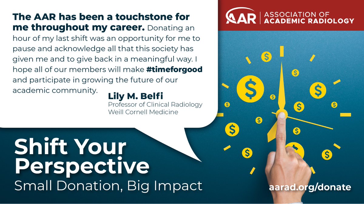 aaradiol's tweet photo. Do you have a story of how AAR has impacted your career? Tag #AARREF and let us know!
Support the AAR Research and Education Foundation and donate an hour of your time!
https://t.co/KOIvbHph2q
#TimeForGood #PerspectiveShiftAARad #AARREFGivesBack #AARREFoundation https://t.co/AHa2vQ6JQu