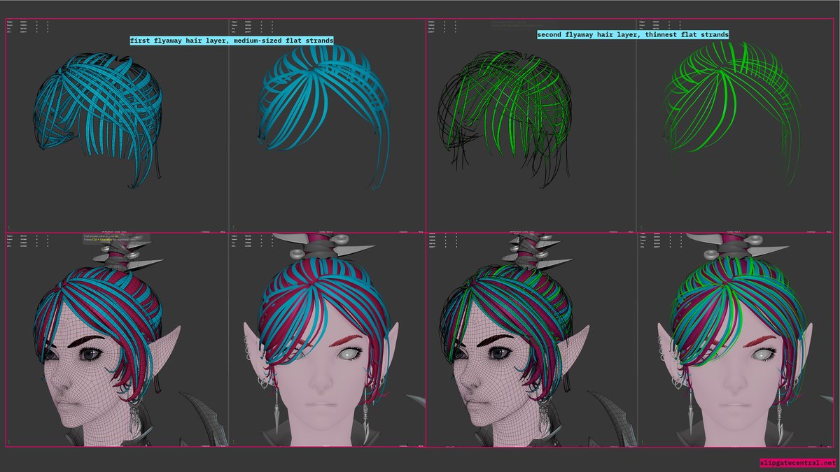slipgatecentral's tweet image. long promised stylized PBR hair breakdown!
Not touching on how I modeled it, can be done in million different ways, but what&apos;s more important is how scene is lit and how material reacts to lights.