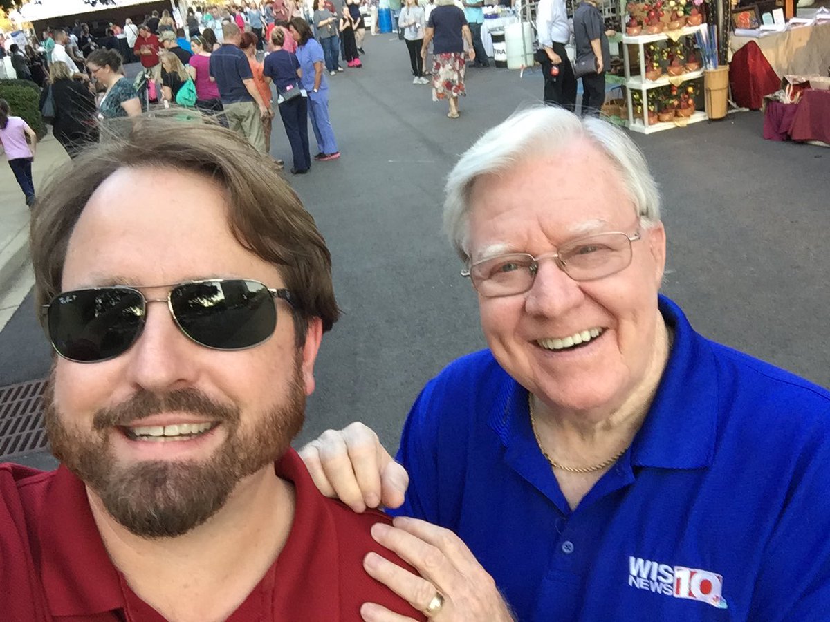 KevinFloyd's tweet image. Sad to hear about Joe. Worked w/ him for years and my favorite was how he always said the same thing before going live in public. “We’re about to be on TV…make sure you’re with the one you’re supposed to be with.” Pictured after saying it during a hit from Greek Fest ‘17. @wis10