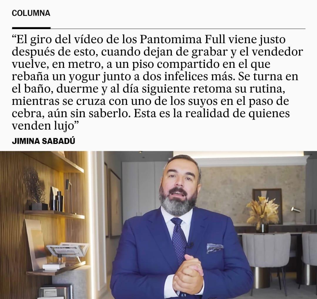 elpais_cultura's tweet photo. Columna | "Criticar un problema tan lacerante como el de la vivienda sin decir una palabra más alta que otra solo está a la altura de los grandes". Jimina Sabadú, sobre el último vídeo de Pantomima Full https://t.co/9nRNpUac0X