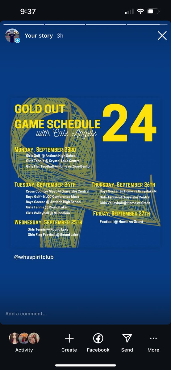 Mrs_Yost8's tweet photo. The SPIRIT club is partnering with @CalsAngels to help grant wishes, raise awareness and fund research for pediatric cancer patients. @WaucondaCUSD118 @WaucondaHS118 wear GOLD all weak to show support for the kids and @GoWHS_FlagFball @GoWHSVolleyball @Go_WHS_BSOC @GOWHS_FOOTBALL https://t.co/X9uQlraVvp