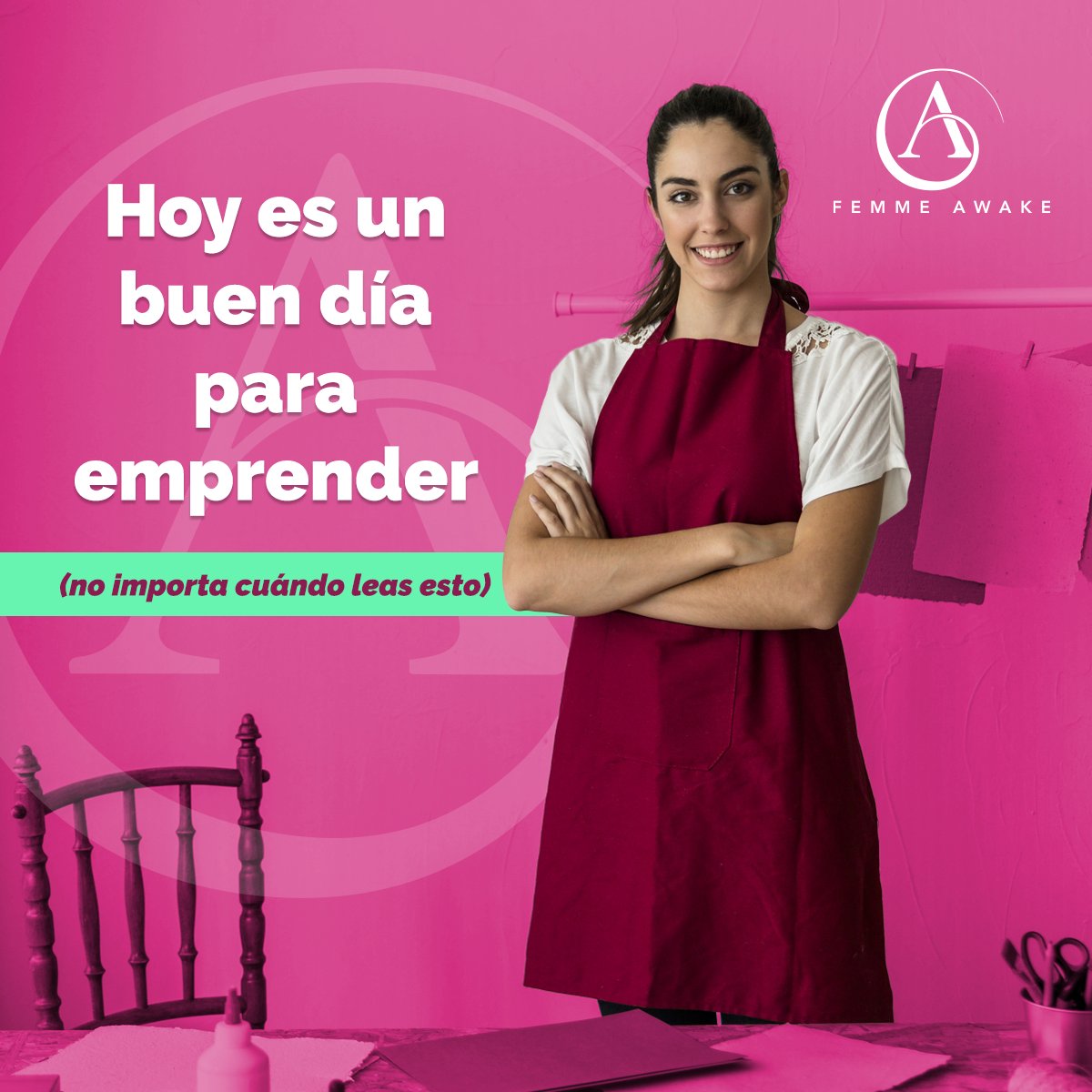 #Awaker, ¡Empieza hoy mismo y no te detengas! 🚀💪
.
#FemmeAwake #MujeresDespiertas #Emprendimiento #MujerEmprendedora #emprender #negocios #motivacion