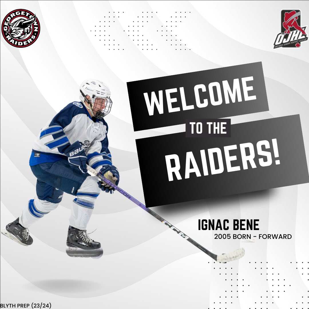 The Georgetown Raiders ink, 05’ Forward Ignac Bene. 

Ignac spent the 23/24 season with the Burlington’s Blyth Academy! @blythraidersprep