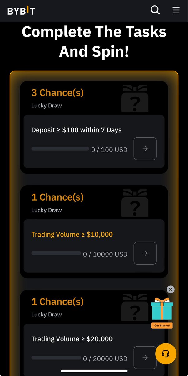 im_goomba's tweet image. Here is a low requirement lottery on Bybit
You can get tickets 🎟️ simply by depositing $100

Worth a shot to win $BTC, $ETH, Formula 1 gear or funded accounts 

partner.bybit.com/b/62IPG3YF145